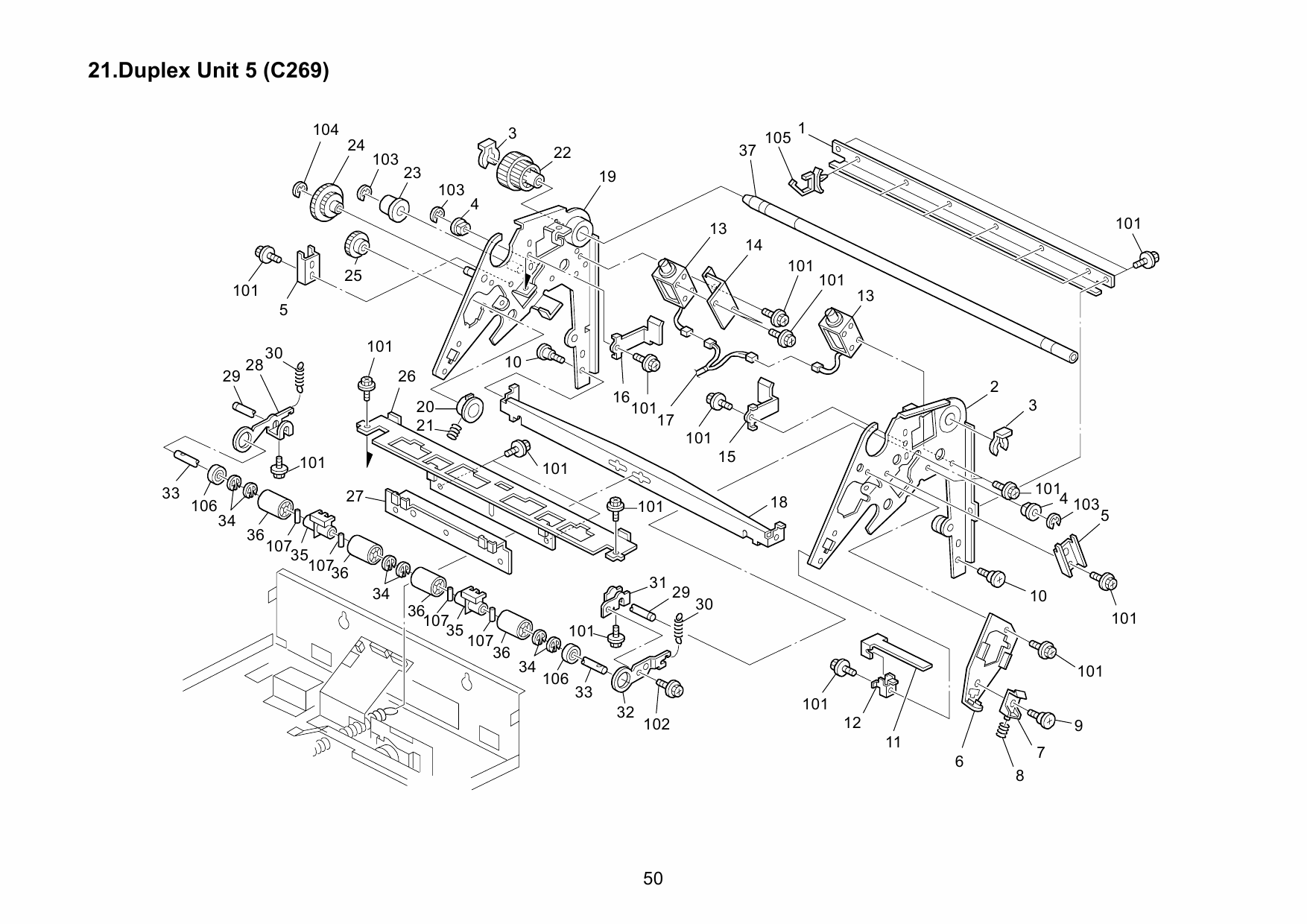 RICOH Aficio DX-4640PD C269 Parts Catalog-4